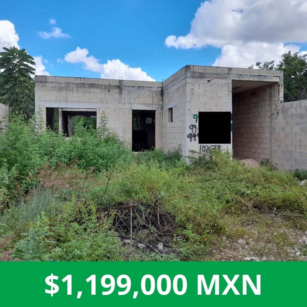 Fachada principal de terreno en venta en caucel Mérida