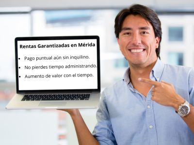 Tres de los beneficios principales de invertir en rentas garantizadas en Mérida: 1. Pago puntual aún sin inquilino 2. No desperdicias tiempo administrando 3. Aumento de valor con el tiempo