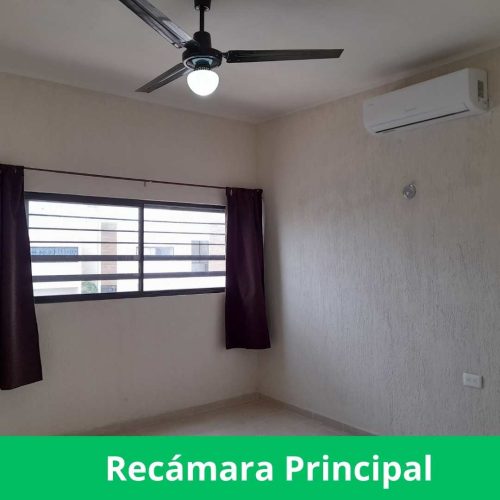 8 Casa en Renta en Caucel - Recamara con Aire Acondicionado